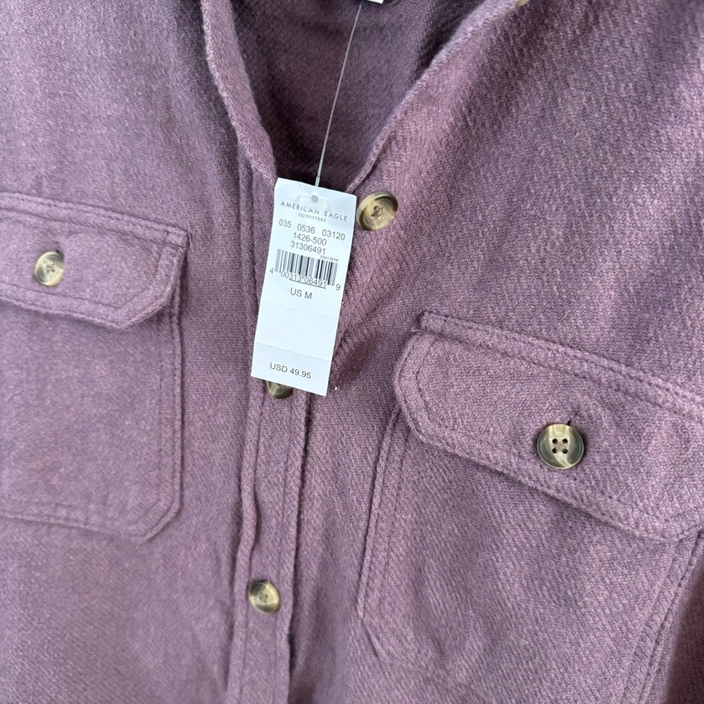NWT American Eagle Outfitters Soft Flannel Shirt- M - Picture 2 of 4